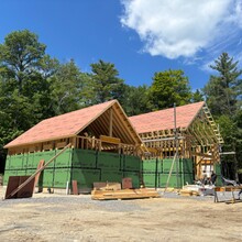 Luxury home under construction in Manchester, Vermont